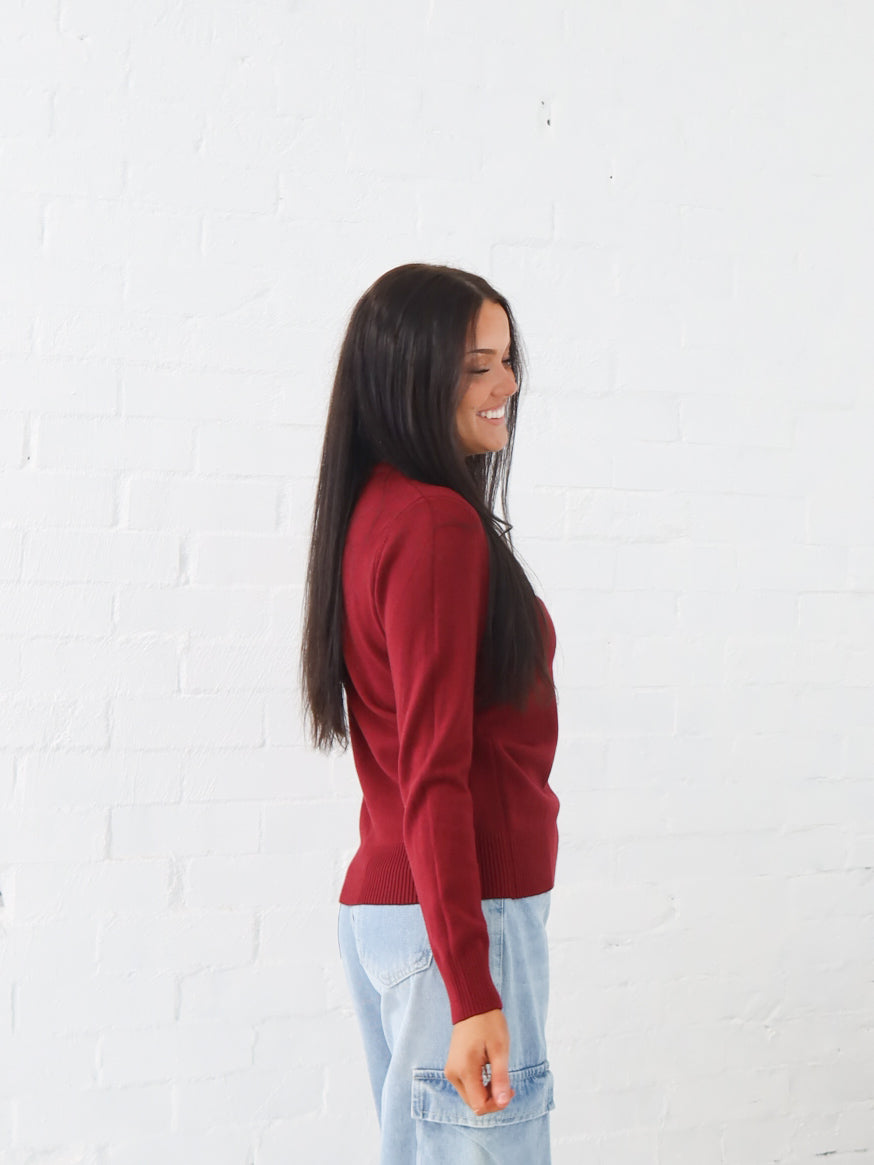 Jayde Knit- Burgundy