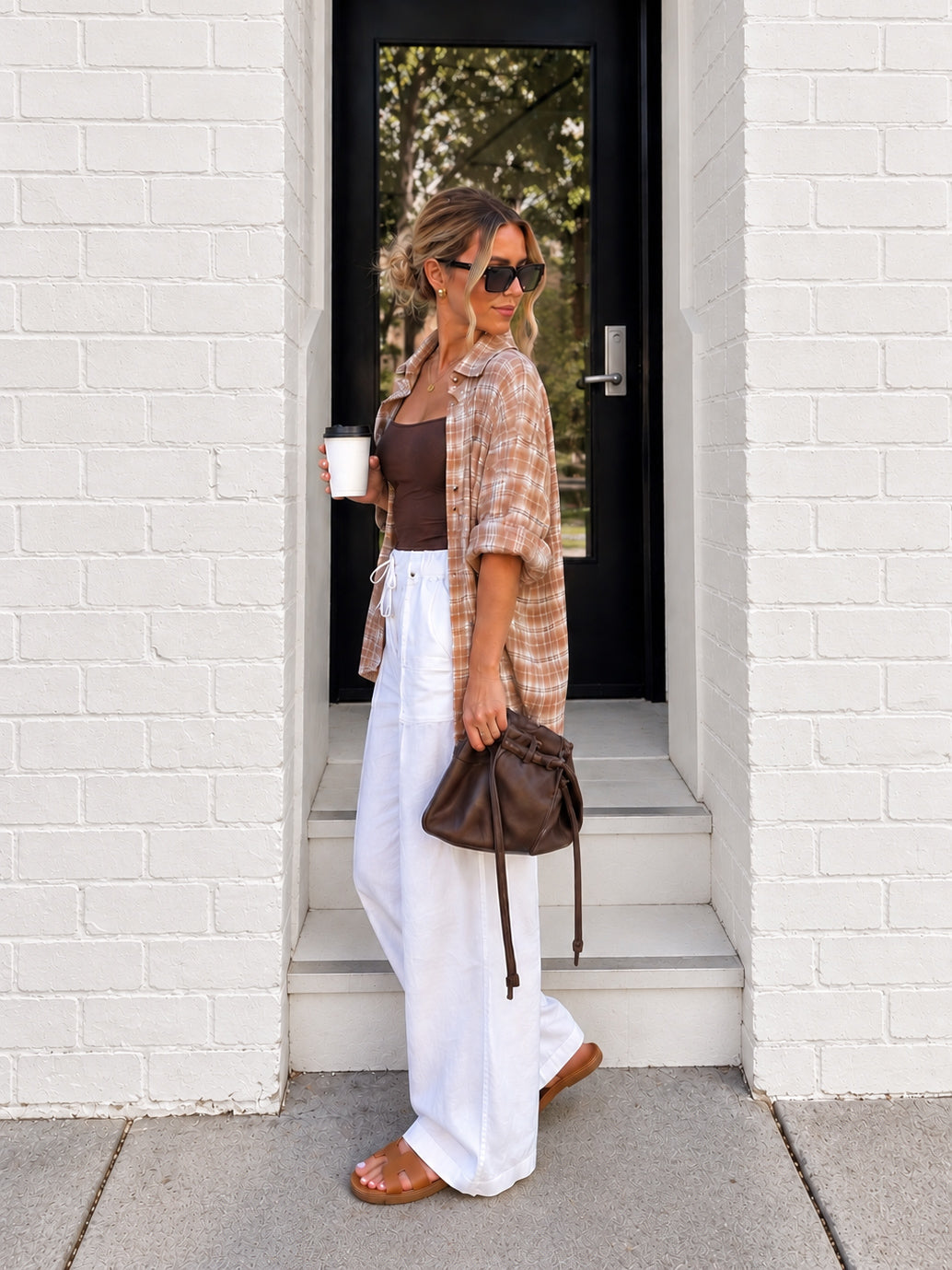 Plait Shirt- Mocha