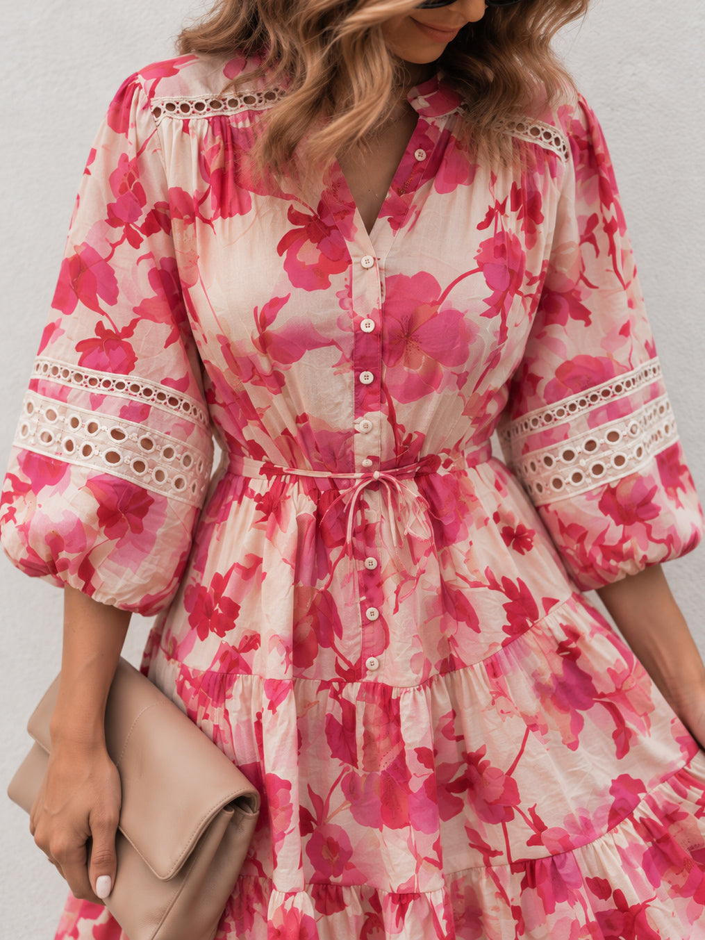 Eden Dress- Pink/Coral Floral