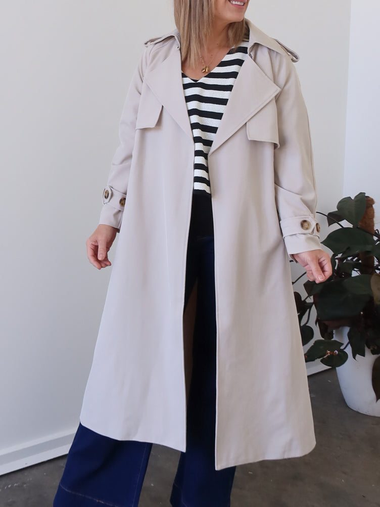 Farrah Trench Coat - Natural