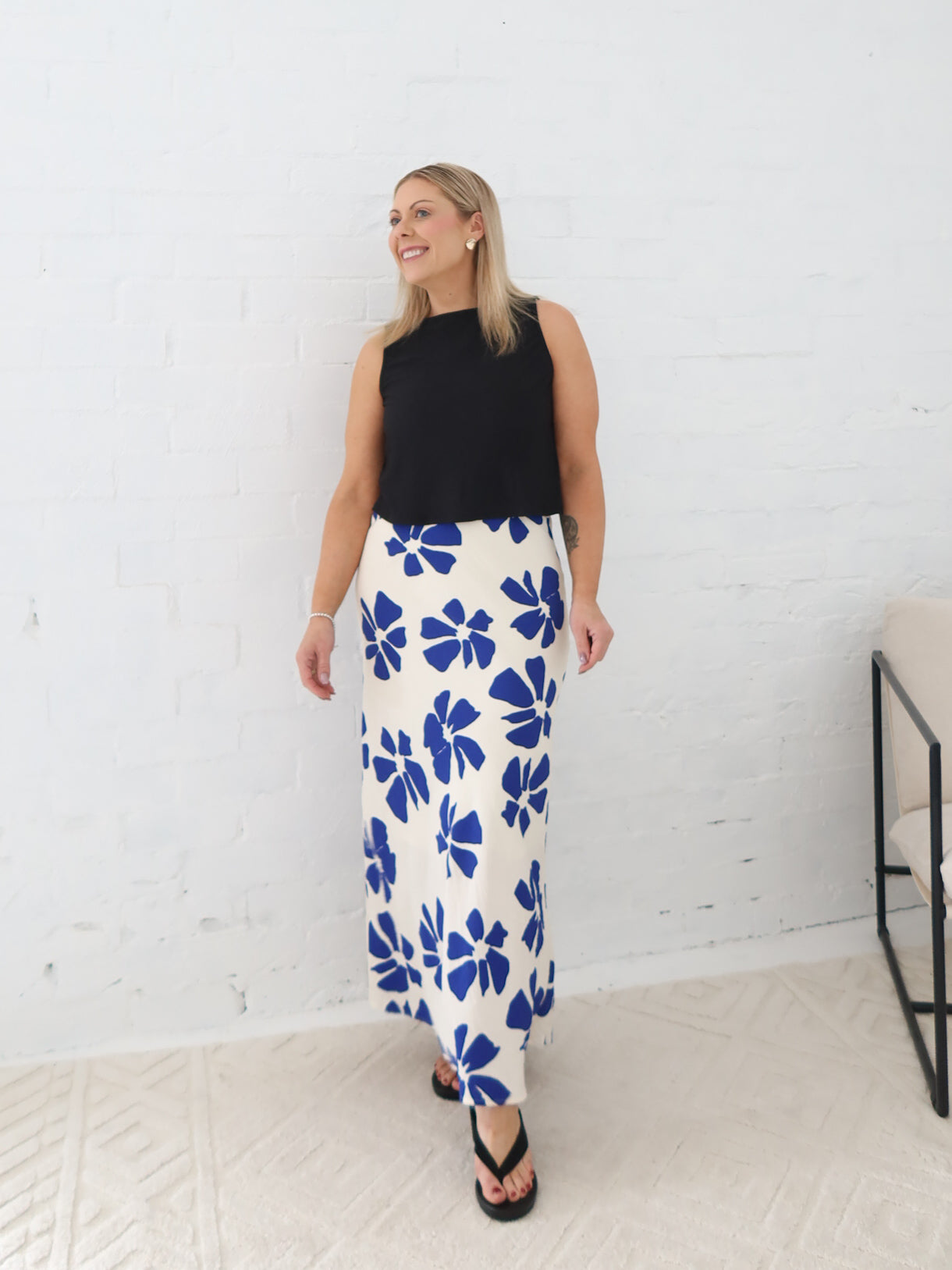 Lucy Skirt- Blue/Vanilla