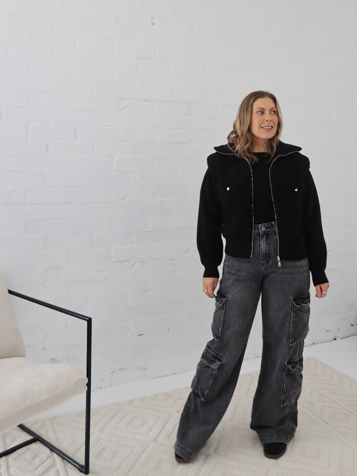 Paxton Cargo Jeans- Black