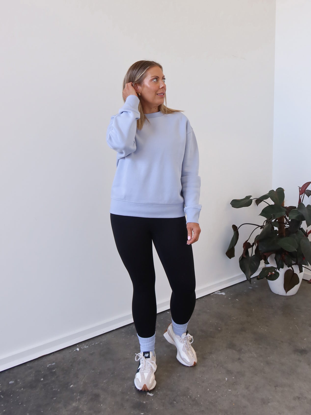 Gracie Relaxed Crew - Powder Blue