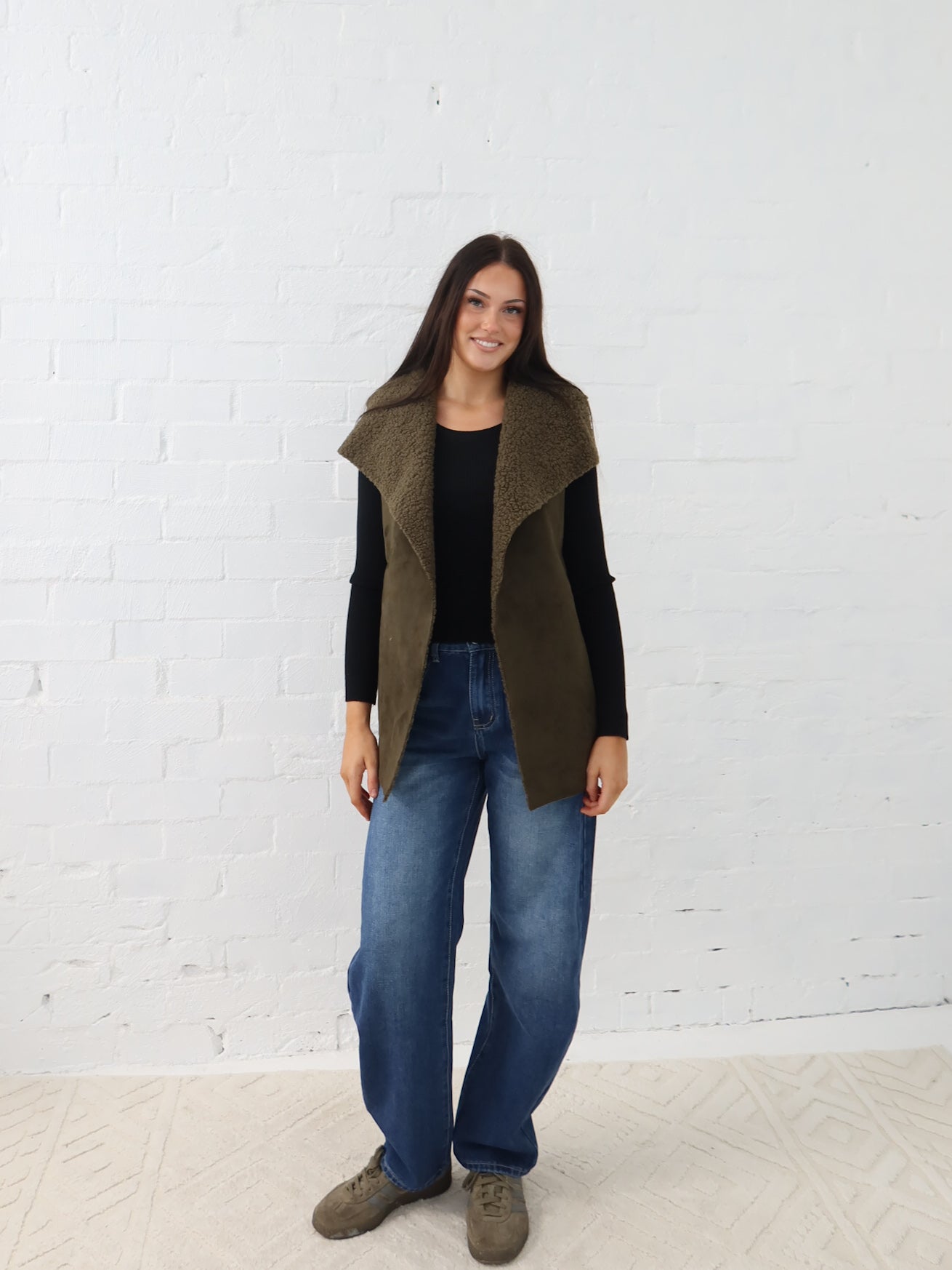 Lana Vest- Green Moss