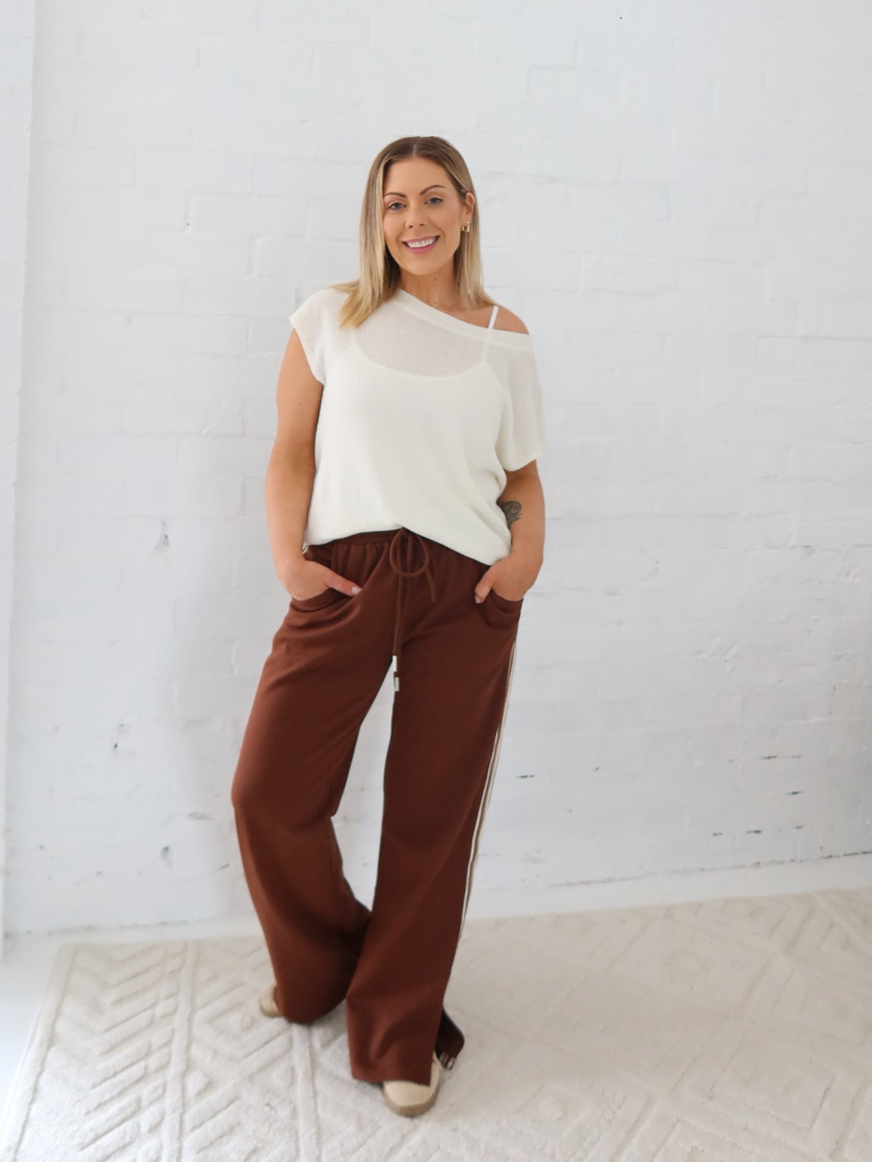 Ella Knit Top- Vanilla