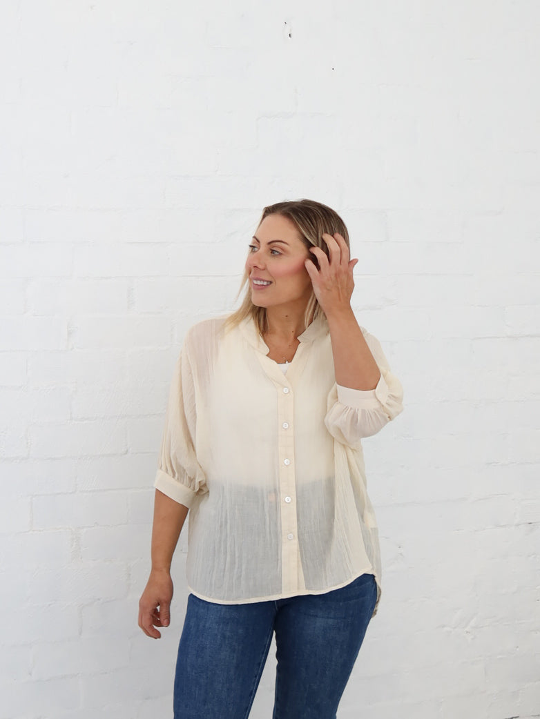 Mimi Blouse - Vanilla Nougat