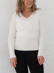Dawson Knit Top - Warm White