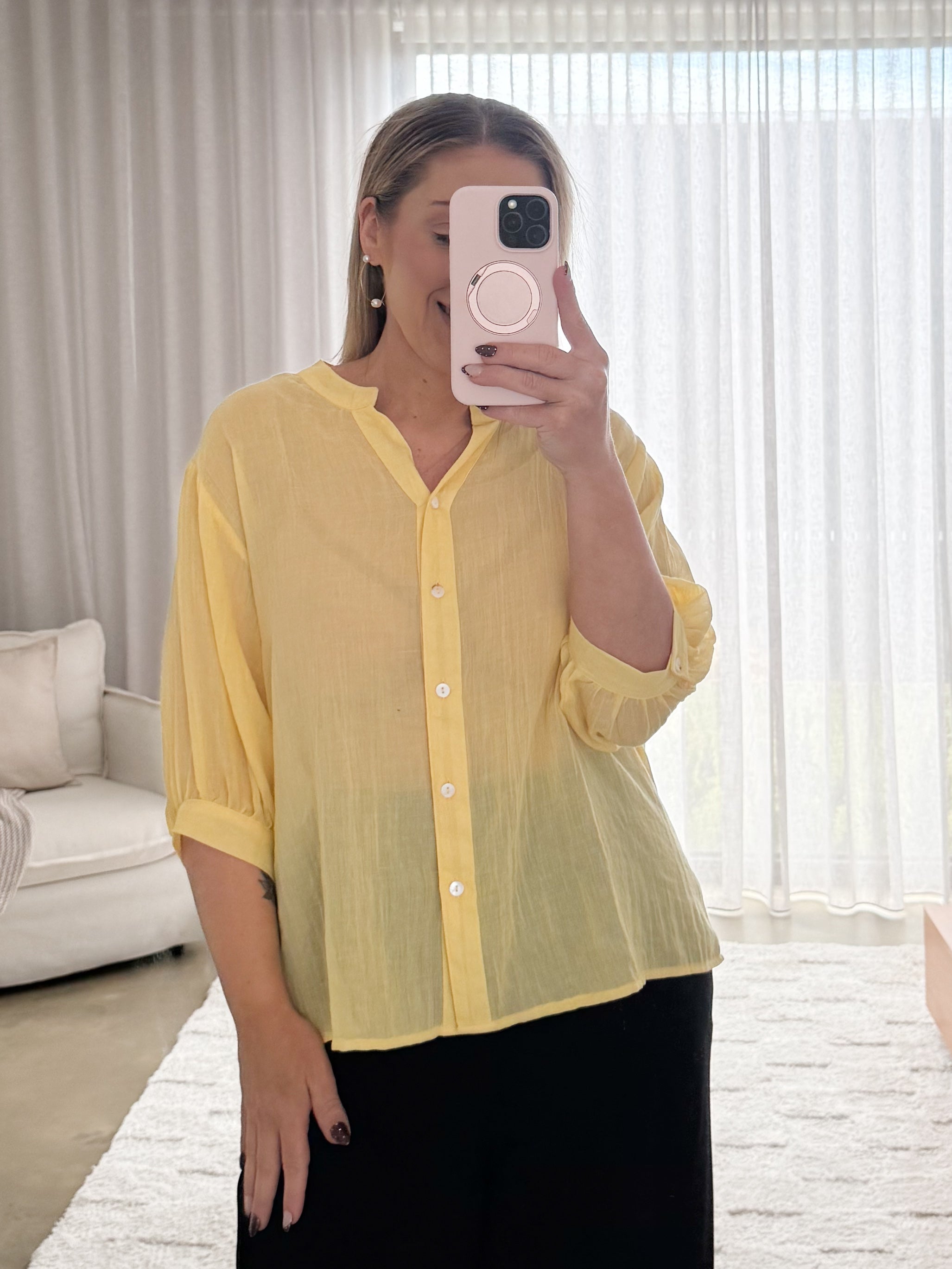 Mimi Blouse - Sunflower Lemon