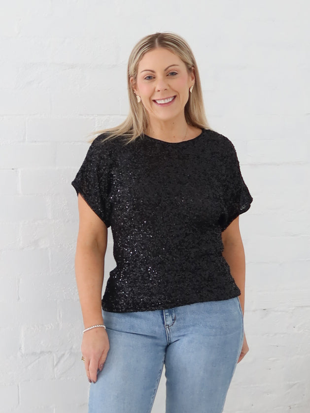 Violet Sequin Top