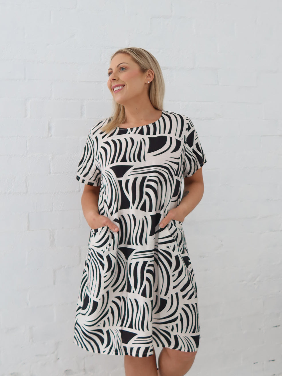 Kate Dress- Multi Black