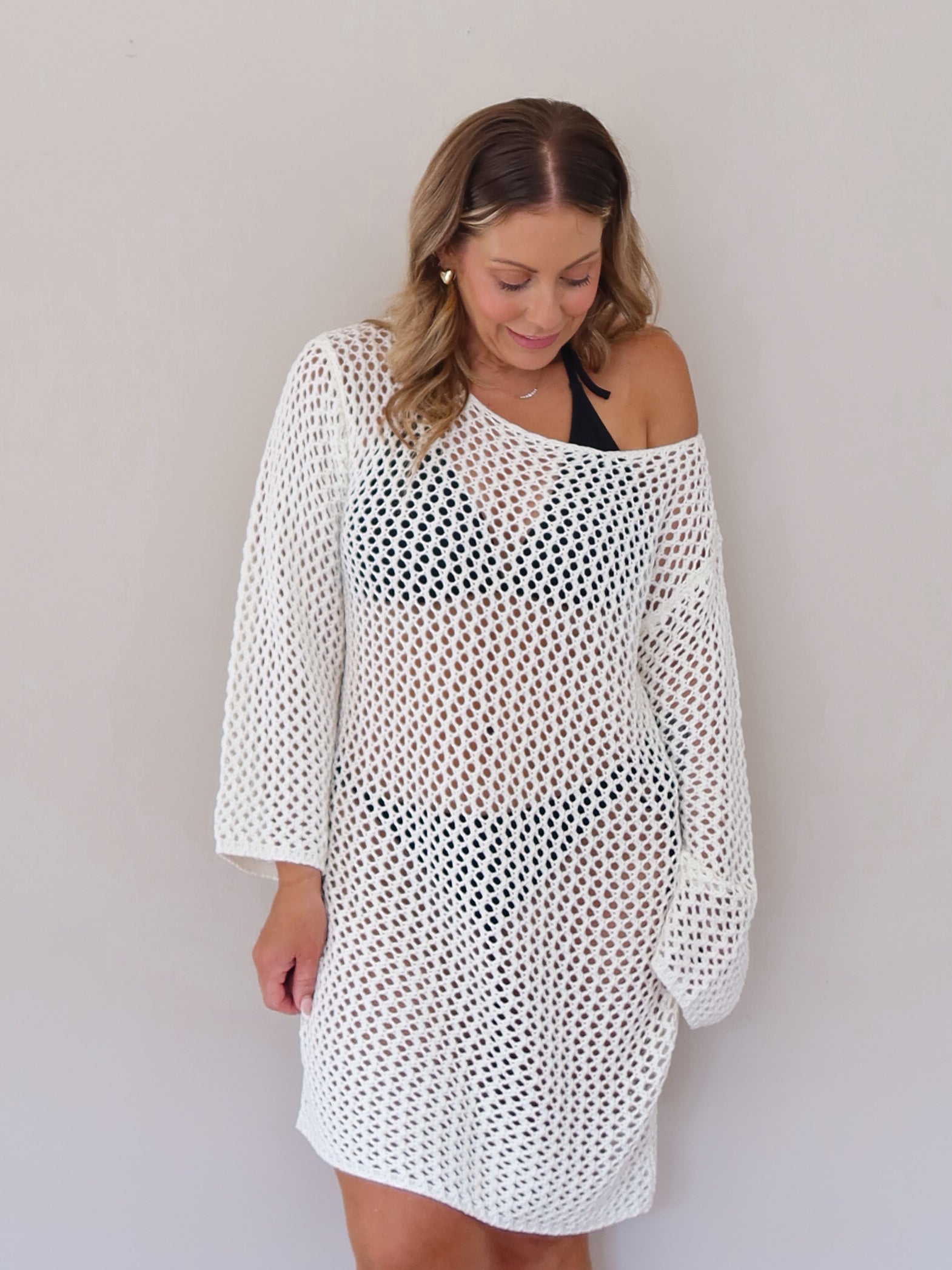 Nerina Crochet Dress - Vanilla