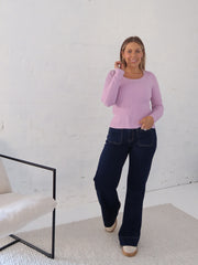 Selma Knit Top - Lilac