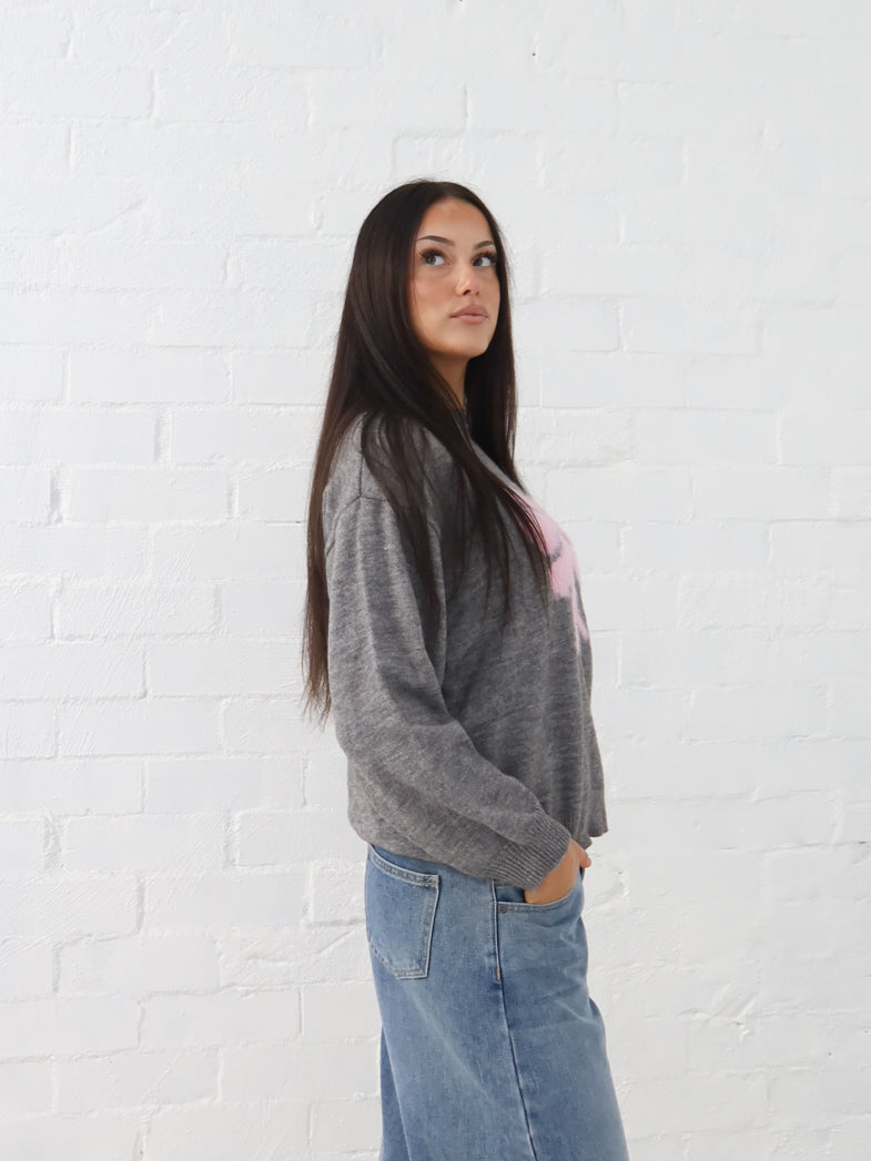 Ribbon Knit- Gunmetal Grey