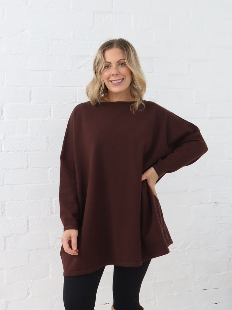 Avery Knit -Chocolate
