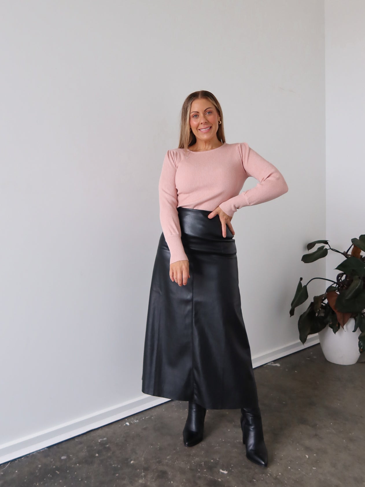 Lee Knit Top - Blush Pink