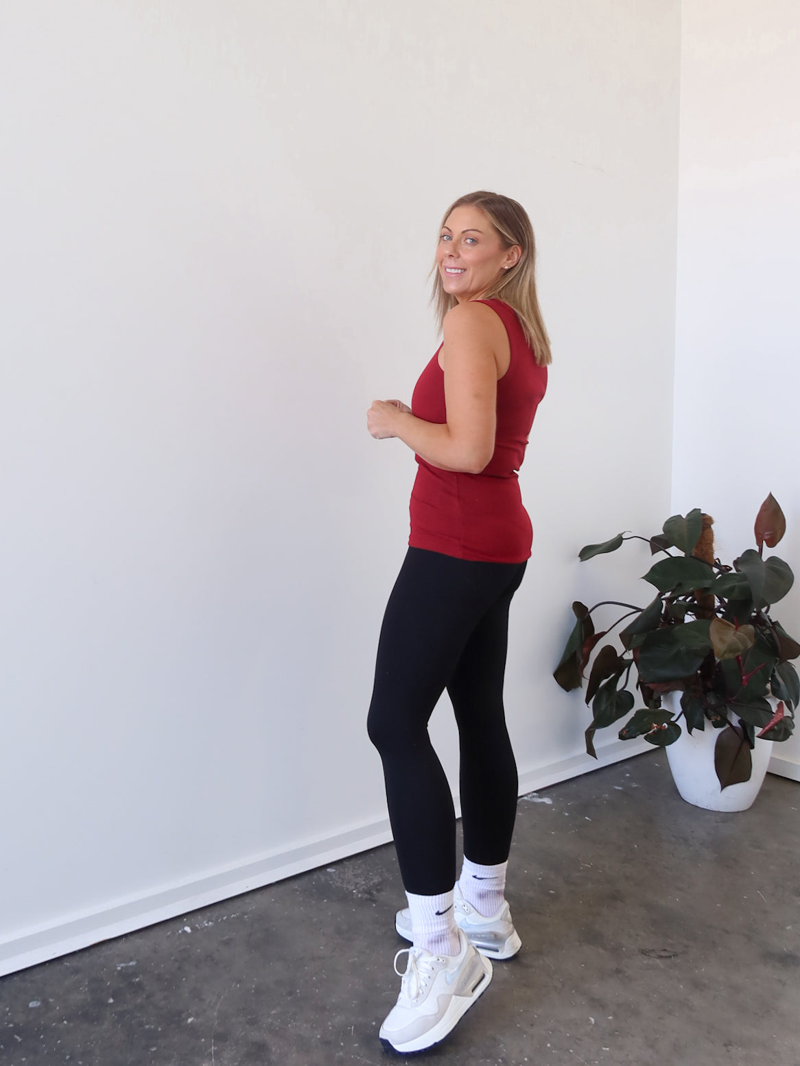 Charlee Tank - Burgundy