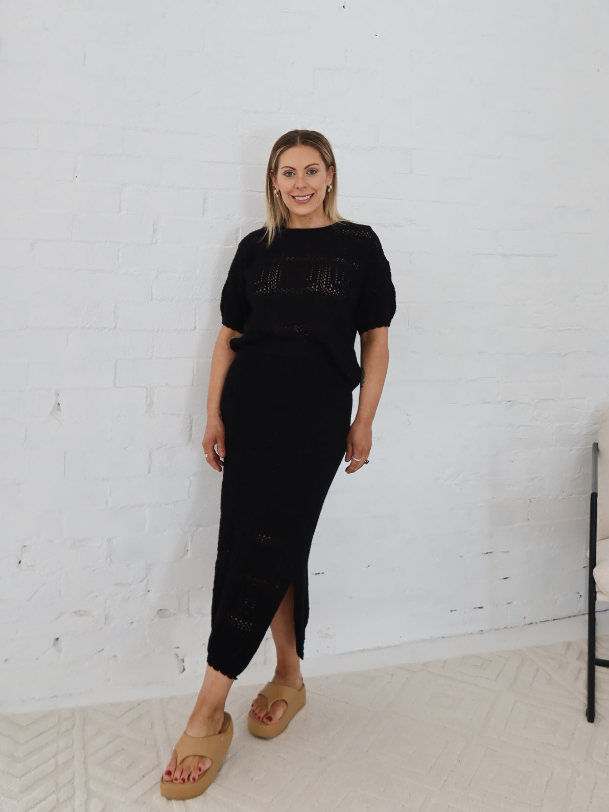 Radiance Crochet Skirt - Black