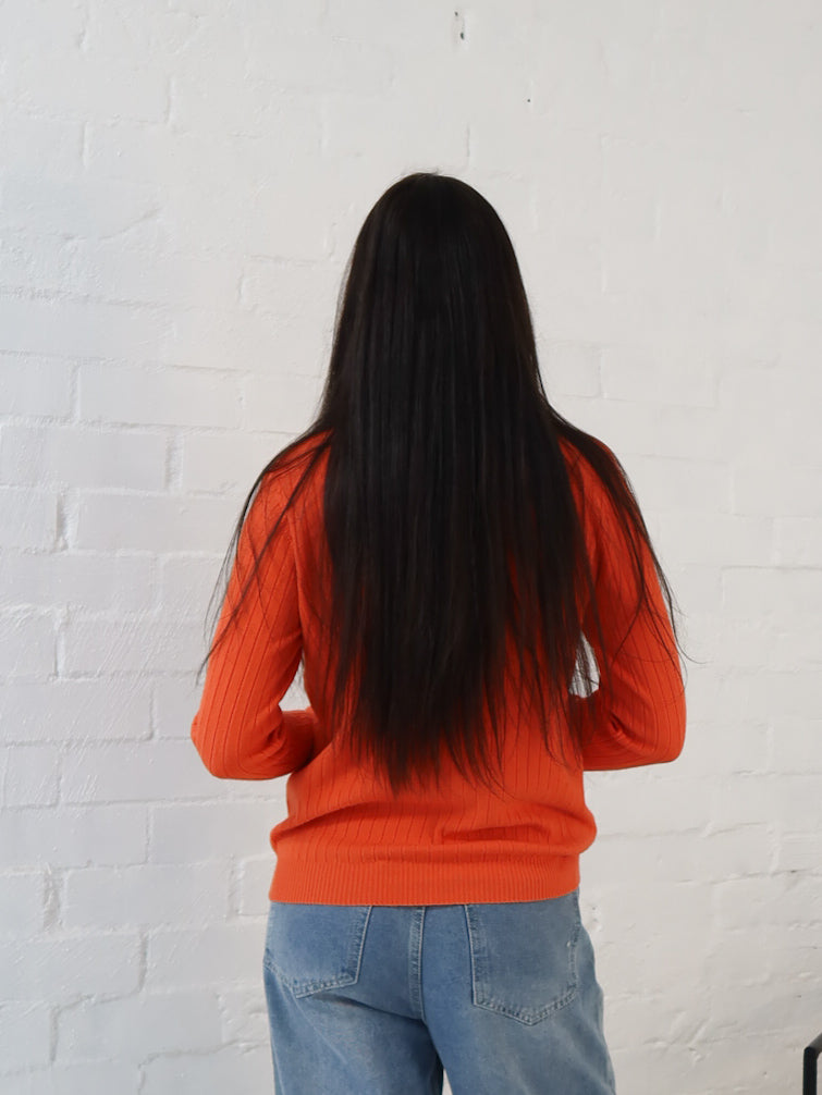 Adison Knit Top- Orange