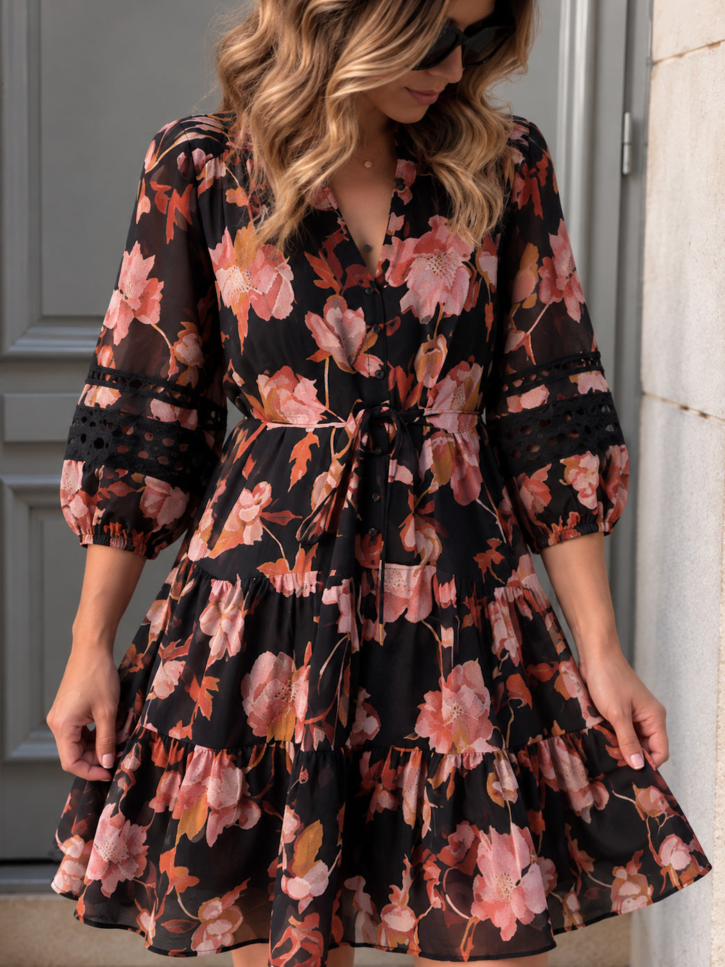 Eden Dress- Black Floral