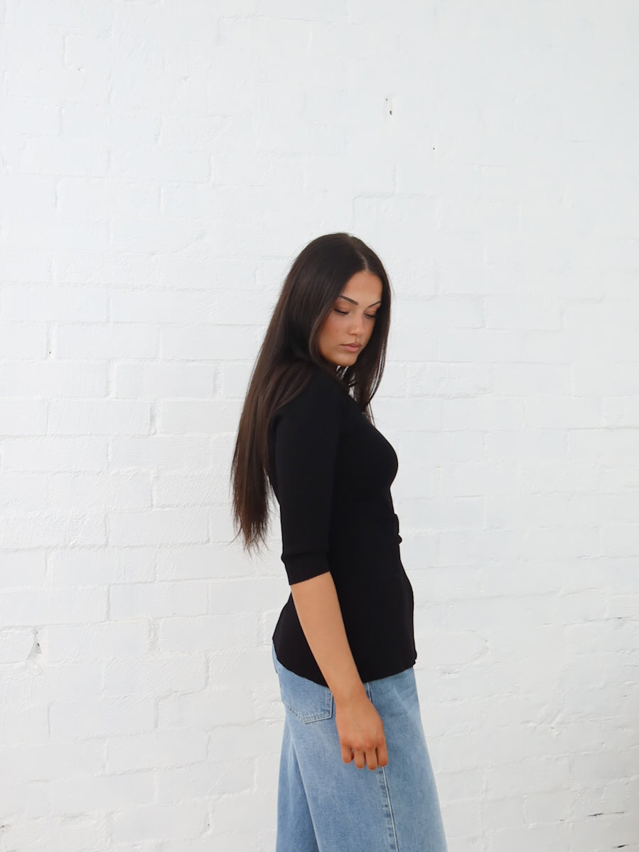 Ailani Knit Top - Black