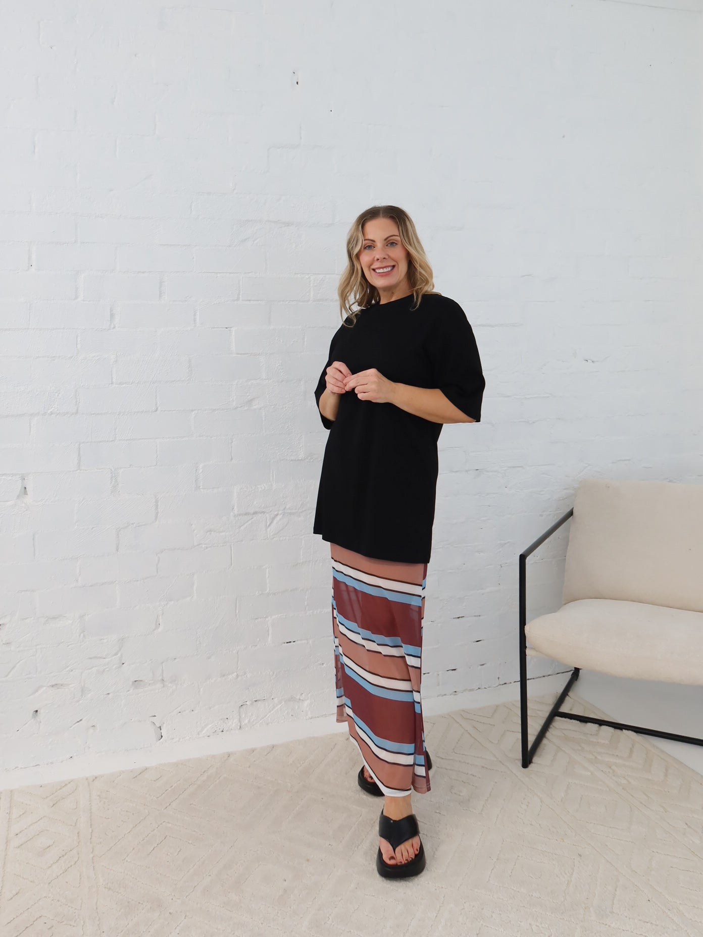 Stevie Skirt- Rosewood/Taupe