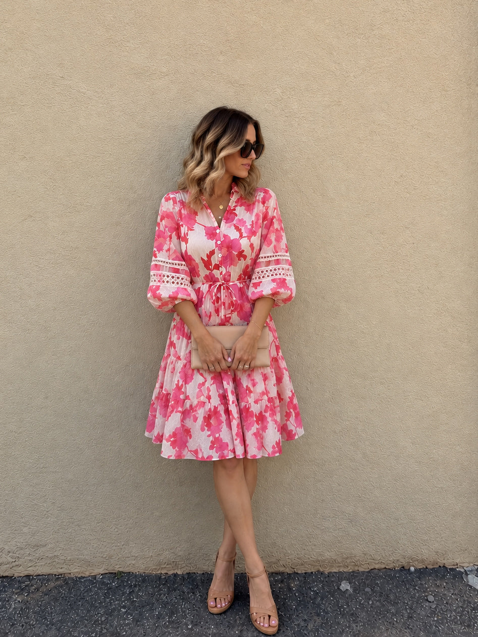 Eden Dress- Pink/Coral Floral