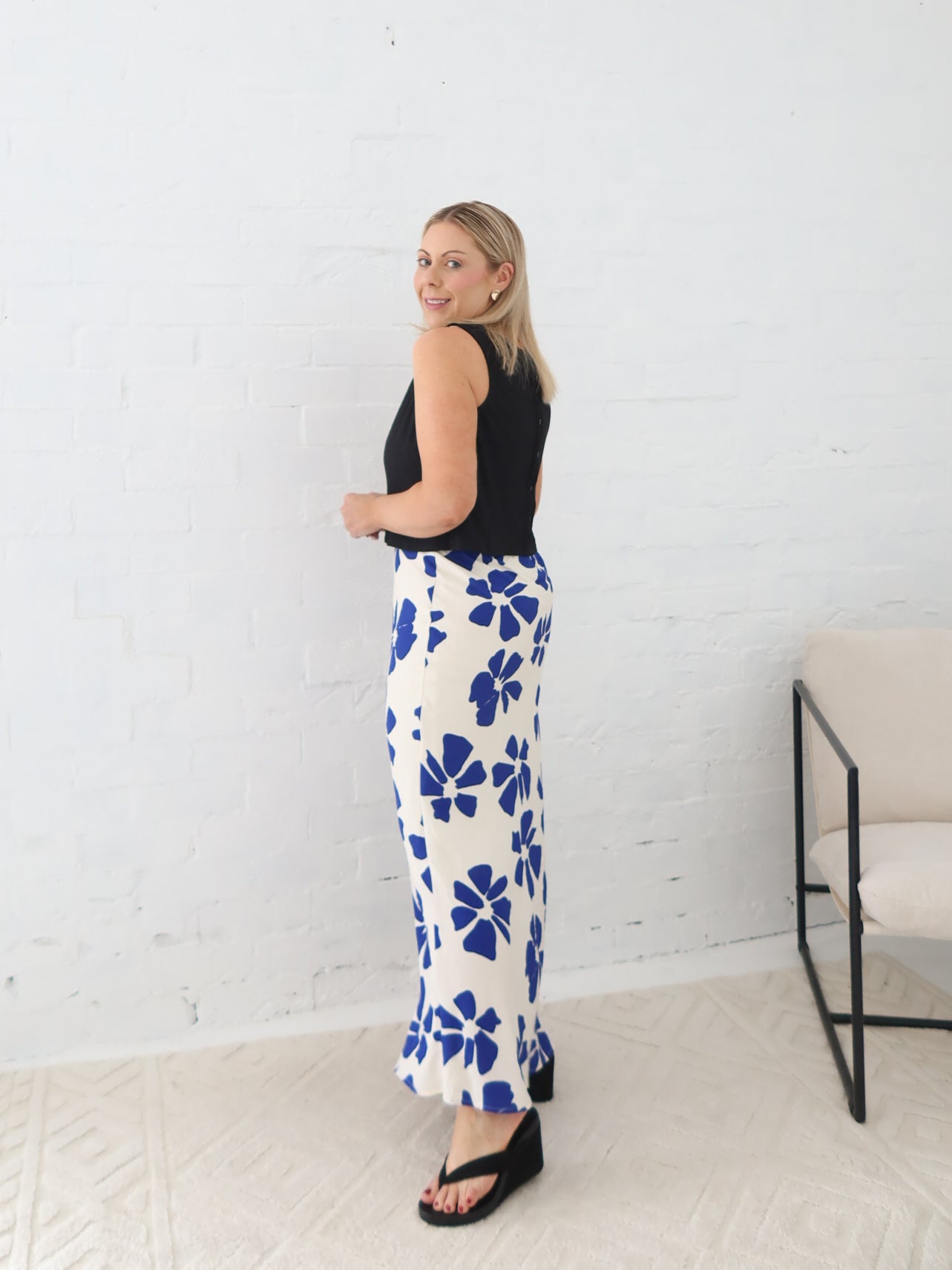 Lucy Skirt- Blue/Vanilla