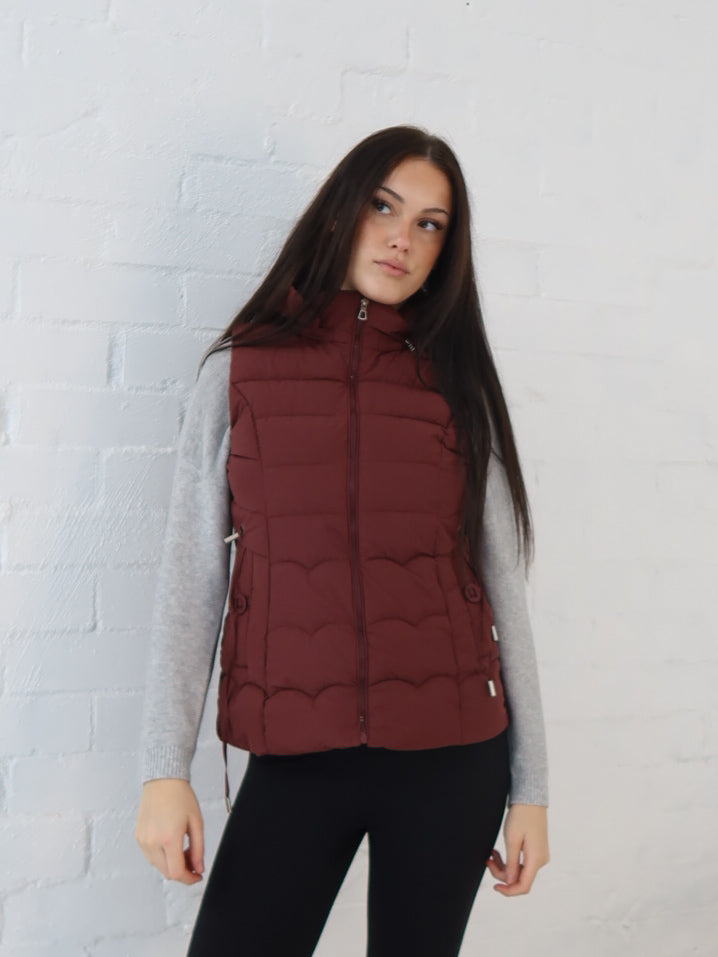 Luna Vest - Burgundy