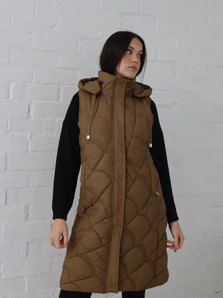 Miranda Longline Vest- Bronze