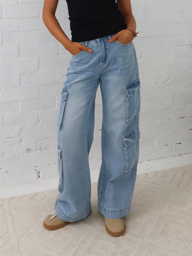 Paxton Cargo Jeans- Light