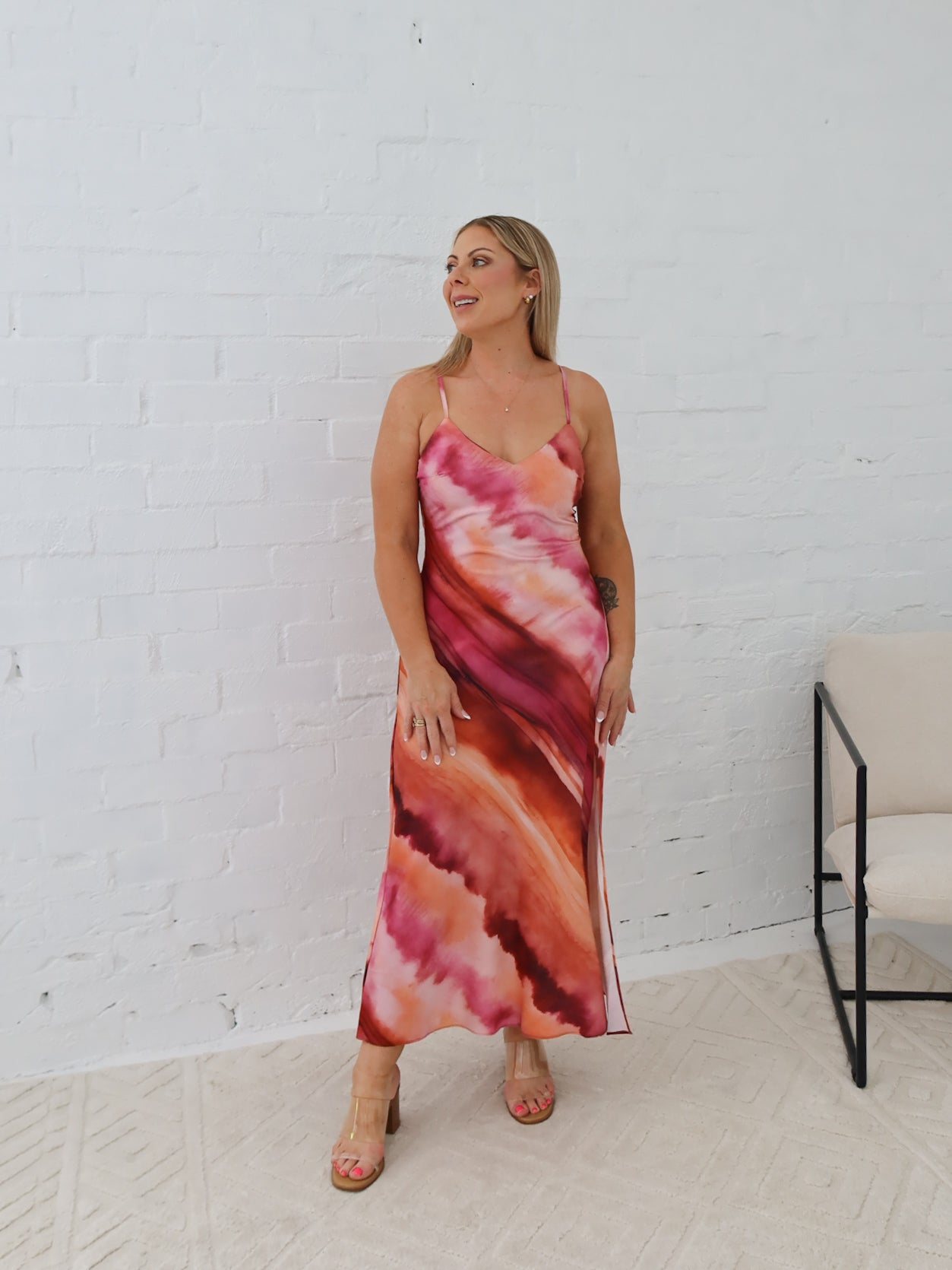 Lulu Dress- Multi Pink