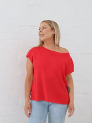Mariah Knit Top - Red