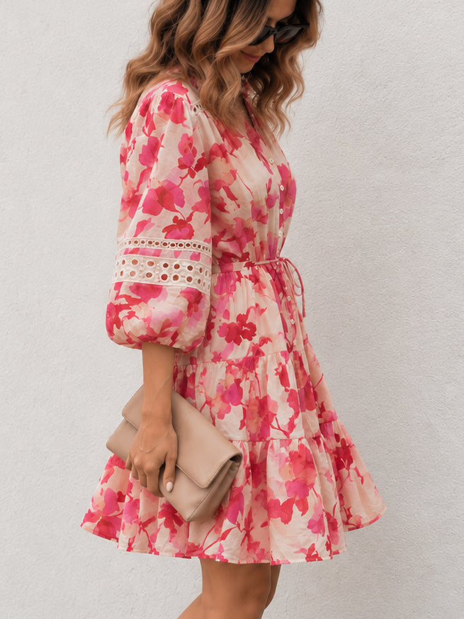 Eden Dress- Pink/Coral Floral