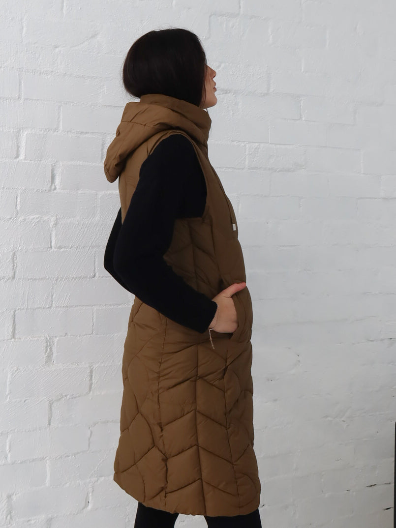 Miranda Longline Vest- Bronze