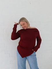 Reid Top - Burgundy