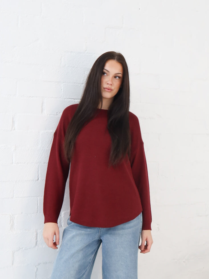 Saxon Knit - Burgundy
