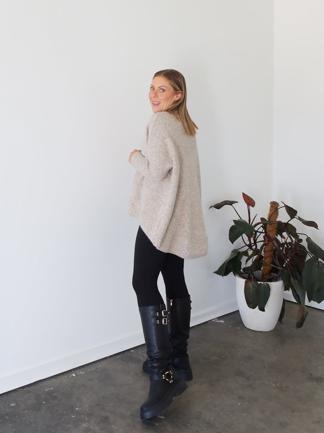 Yolanda Knit - Mocha Fleck
