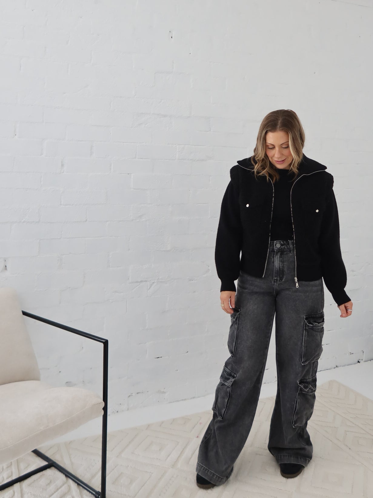 Paxton Cargo Jeans- Black