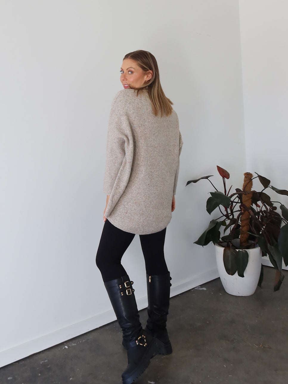 Yolanda Knit - Mocha Fleck