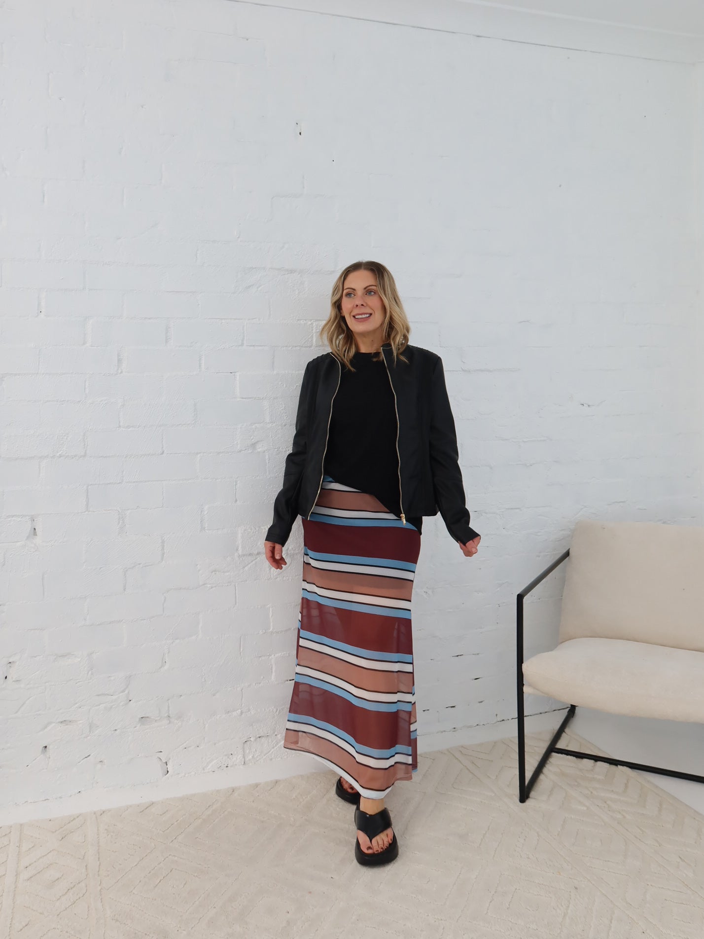 Stevie Skirt- Rosewood/Taupe