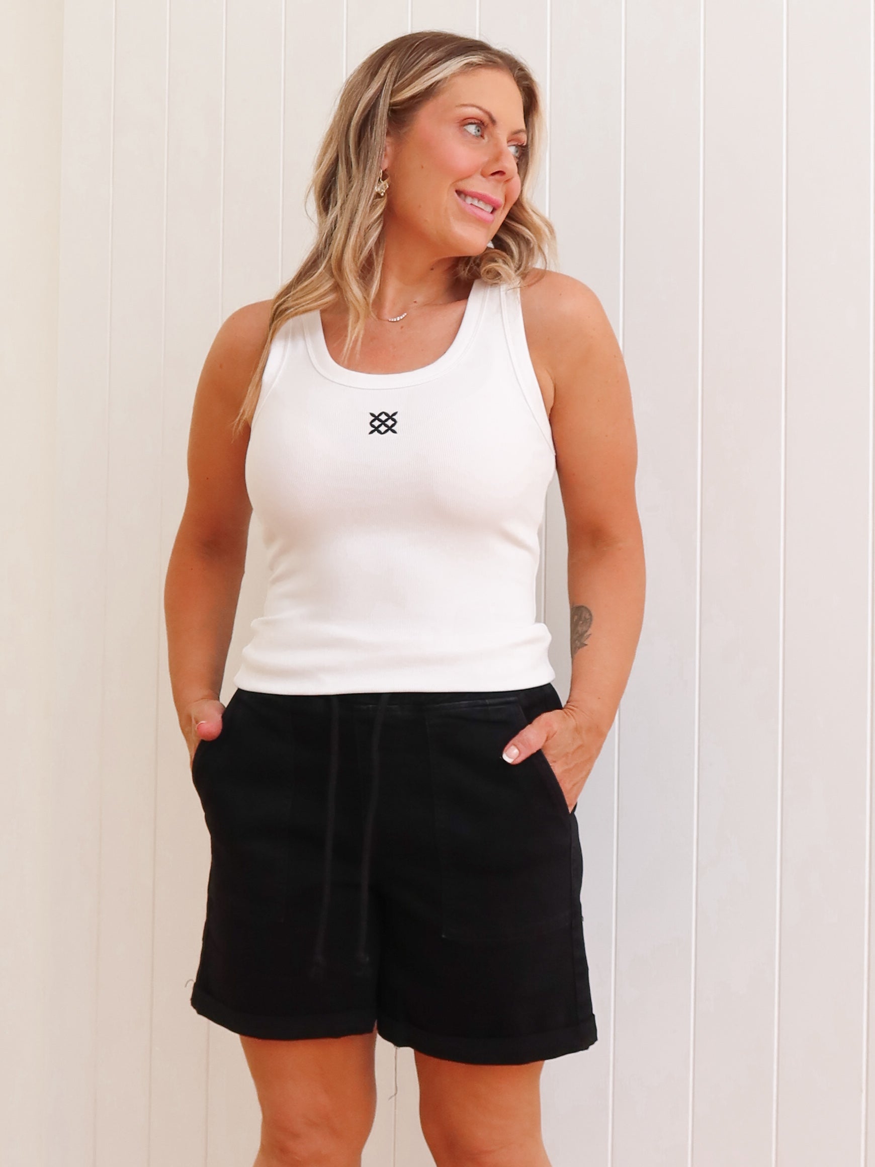 Kane Denim Shorts - Black