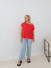 Mariah Knit Top - Red