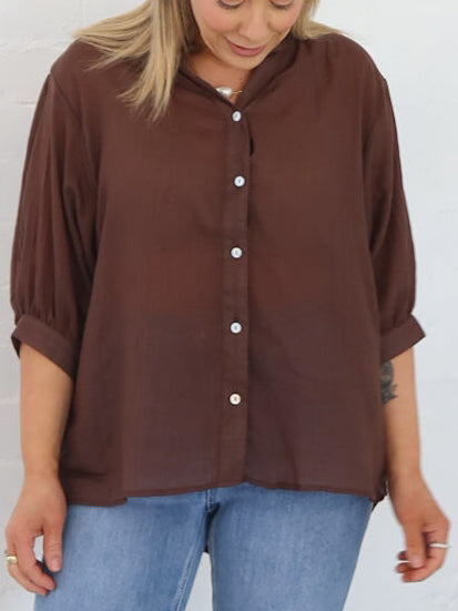 Mimi Blouse - Chocolate