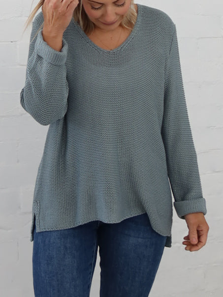 Sailah Knit - Steel Blue