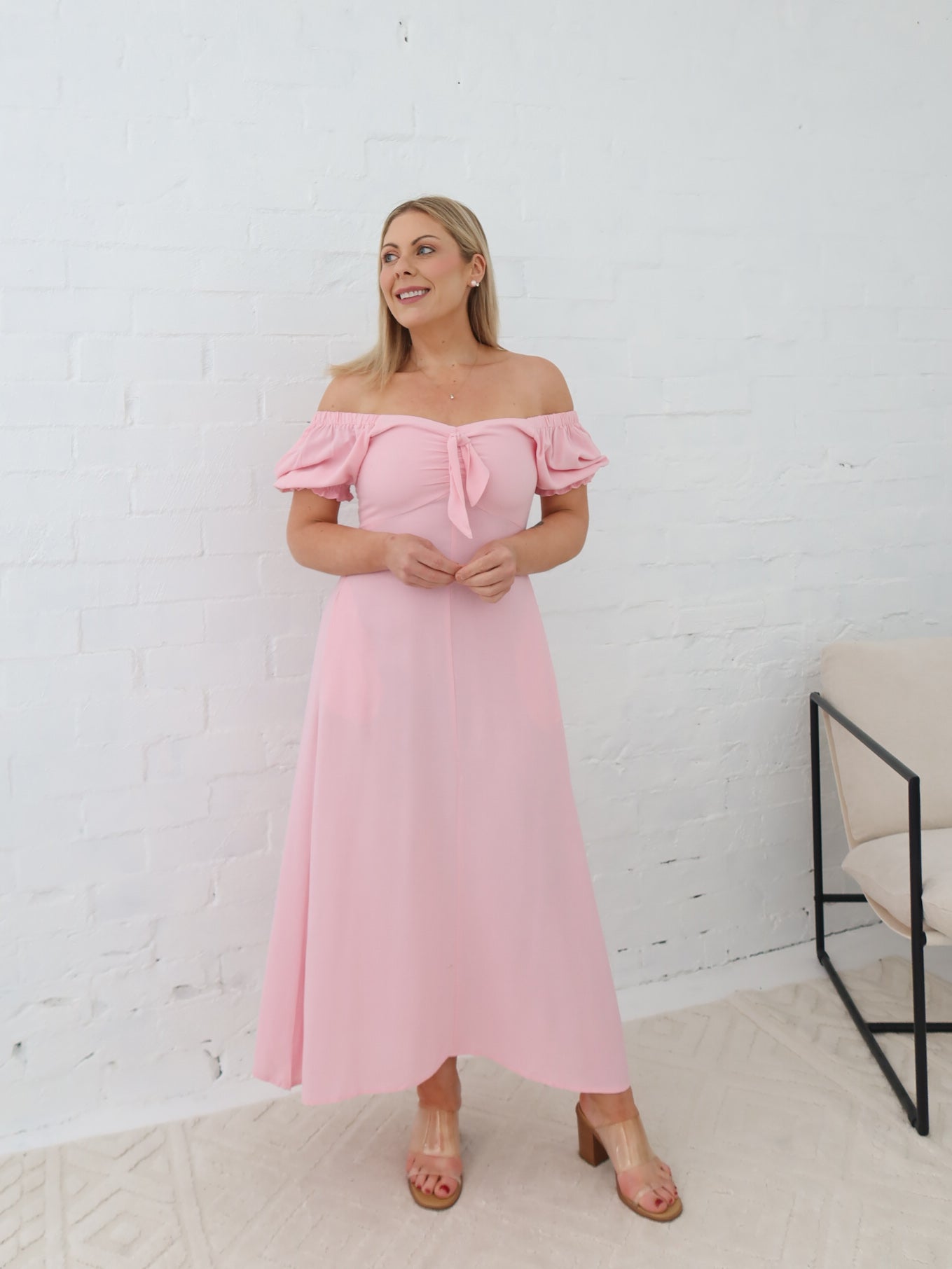 Estella Dress - Powder Pink