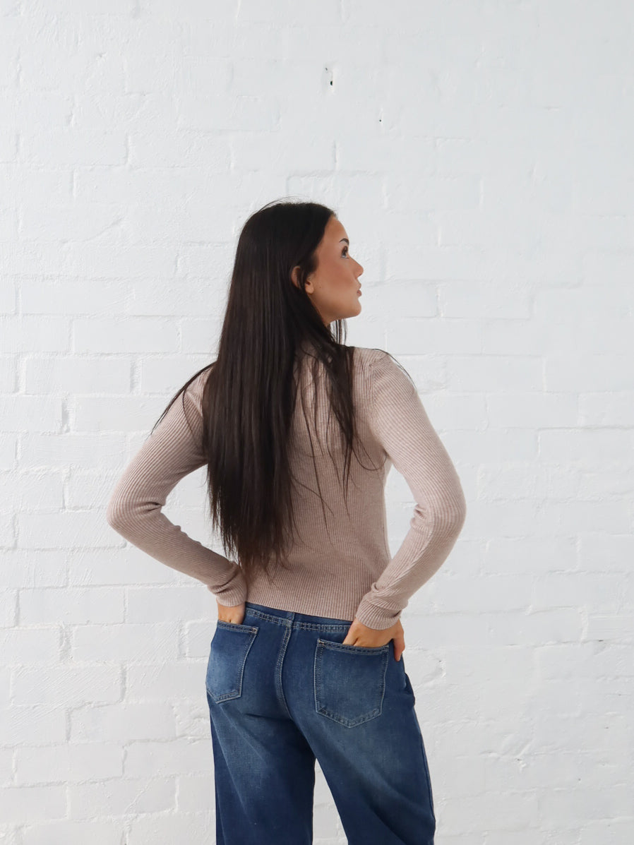 Selma Knit Top - Mocha