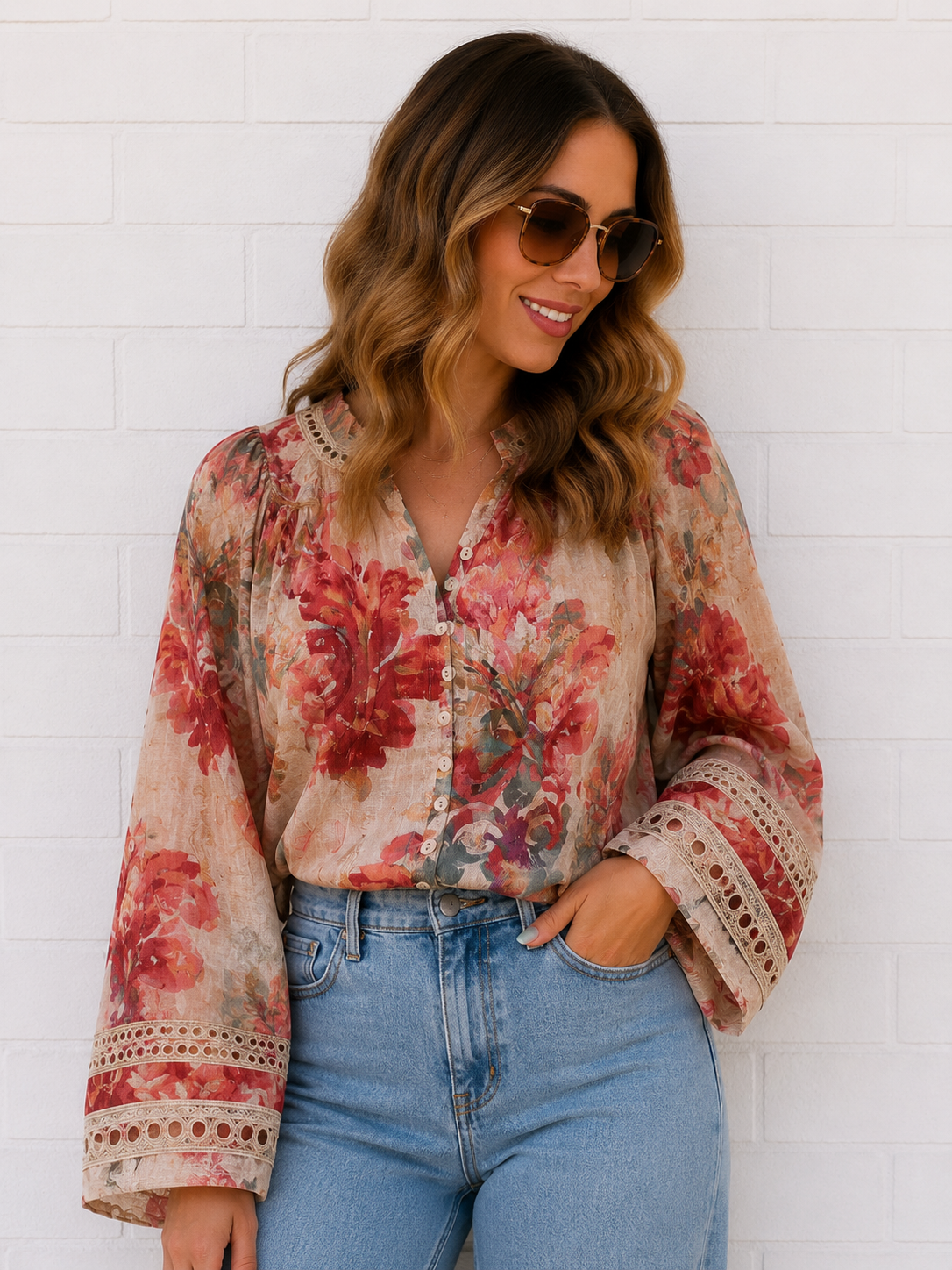Bloom Shirt- Ivory Floral