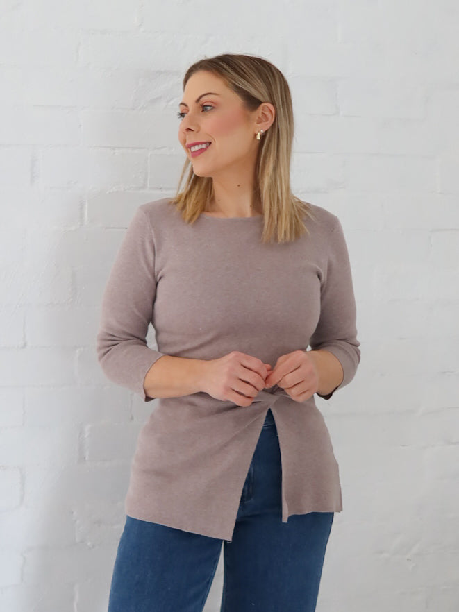 Ailani Knit Top - Mocha