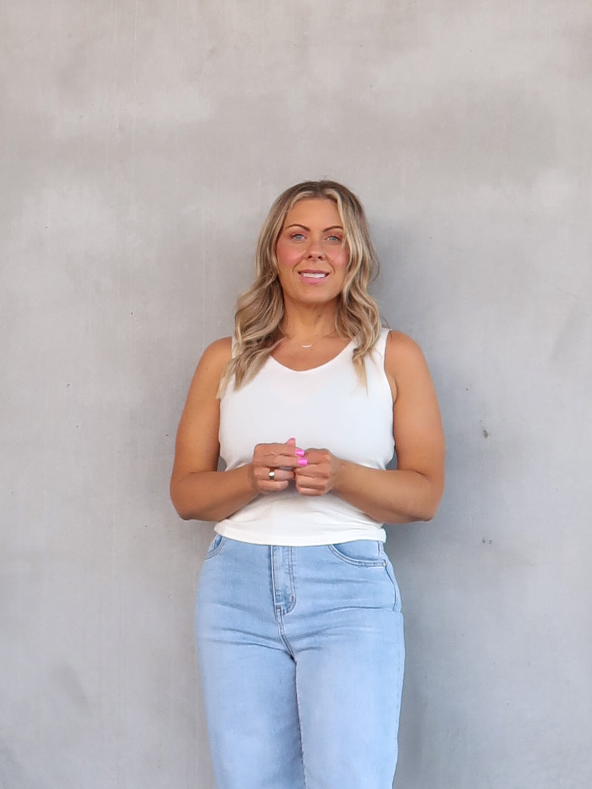 Janice Knit Tank - Ivory