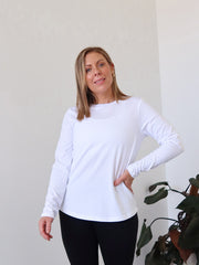 Noni Long Sleeve Tee - White